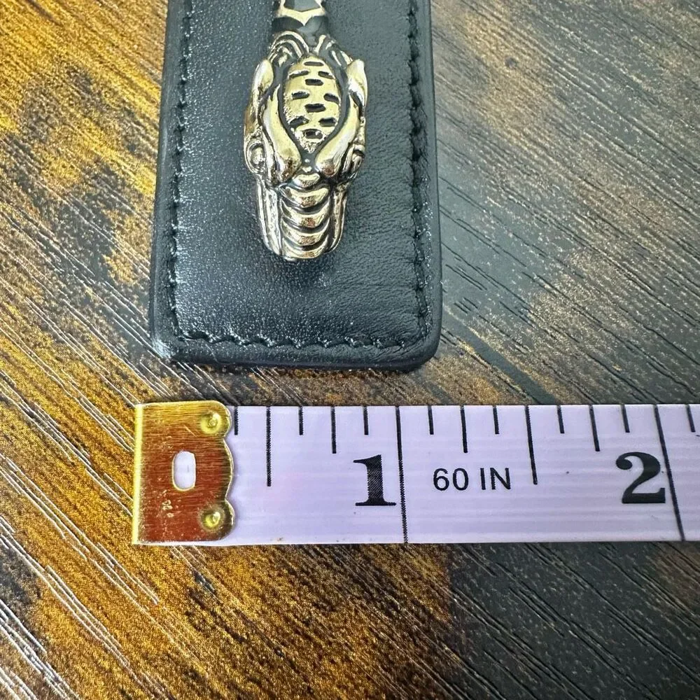 Gucci Tiger‎ Metal Leather Key Ring Keychain Bag Charm